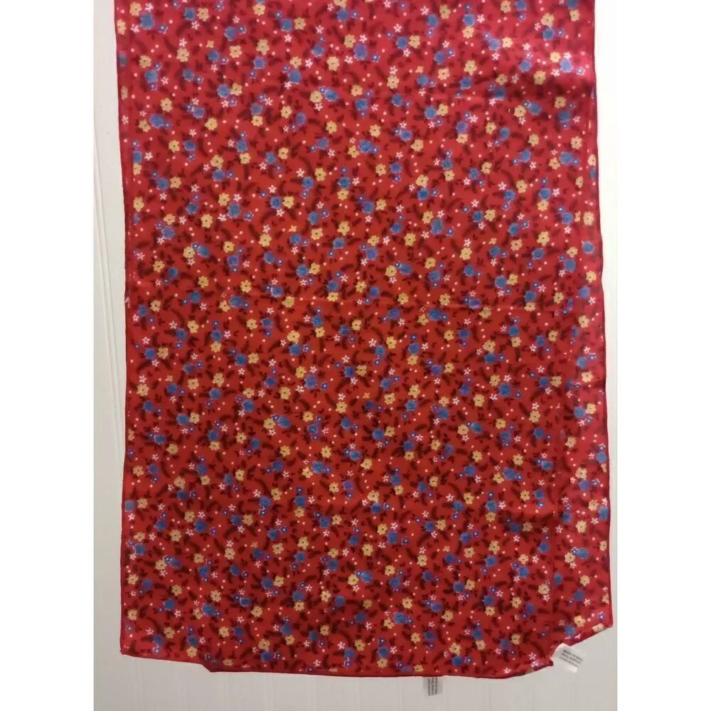 Vintage red floral napkins set of four